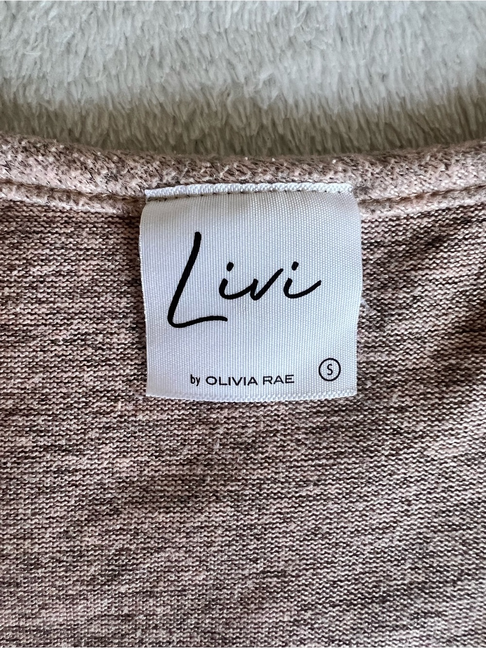 Women's tan Ruched Drawstring Long-Sleeve Top - Picture 4 of 4